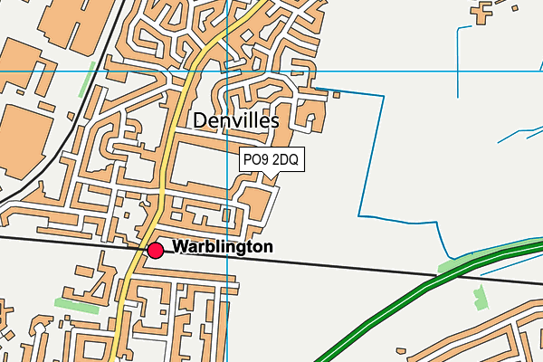 PO9 2DQ map - OS VectorMap District (Ordnance Survey) PO9 2DQ map - OS VectorMap District (Ordnance Survey)
