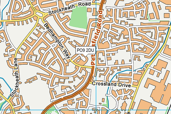 PO9 2DU map - OS VectorMap District (Ordnance Survey) PO9 2DU map - OS VectorMap District (Ordnance Survey)