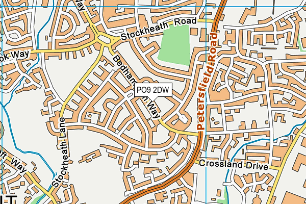 PO9 2DW map - OS VectorMap District (Ordnance Survey) PO9 2DW map - OS VectorMap District (Ordnance Survey)