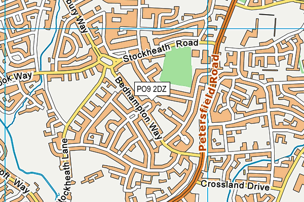 PO9 2DZ map - OS VectorMap District (Ordnance Survey) PO9 2DZ map - OS VectorMap District (Ordnance Survey)