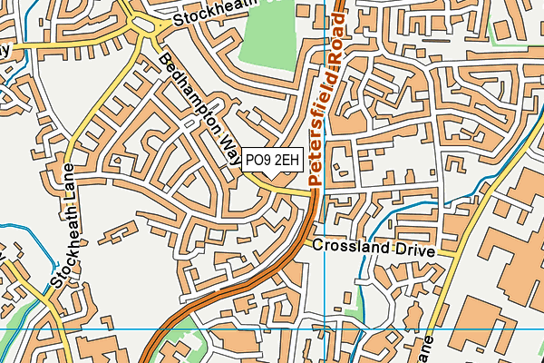 PO9 2EH map - OS VectorMap District (Ordnance Survey) PO9 2EH map - OS VectorMap District (Ordnance Survey)
