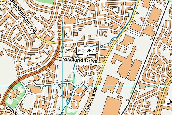 PO9 2EZ map - OS VectorMap District (Ordnance Survey) PO9 2EZ map - OS VectorMap District (Ordnance Survey)