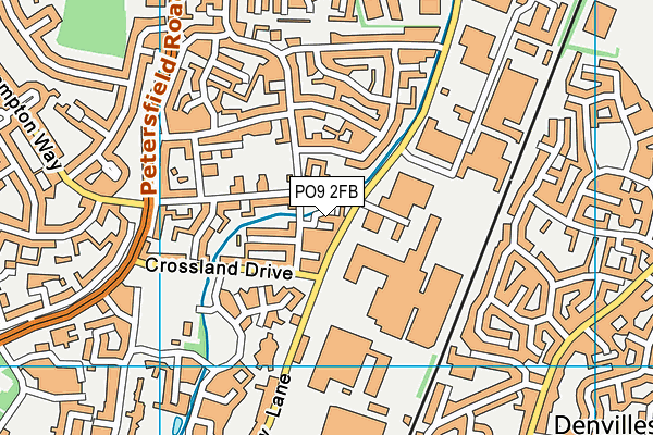 PO9 2FB map - OS VectorMap District (Ordnance Survey) PO9 2FB map - OS VectorMap District (Ordnance Survey)