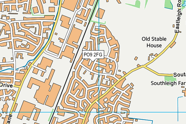 PO9 2FG map - OS VectorMap District (Ordnance Survey) PO9 2FG map - OS VectorMap District (Ordnance Survey)