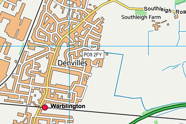 PO9 2FY map - OS VectorMap District (Ordnance Survey) PO9 2FY map - OS VectorMap District (Ordnance Survey)