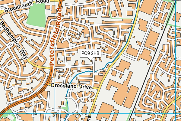 PO9 2HB map - OS VectorMap District (Ordnance Survey) PO9 2HB map - OS VectorMap District (Ordnance Survey)