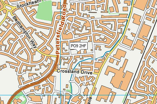 PO9 2HF map - OS VectorMap District (Ordnance Survey) PO9 2HF map - OS VectorMap District (Ordnance Survey)