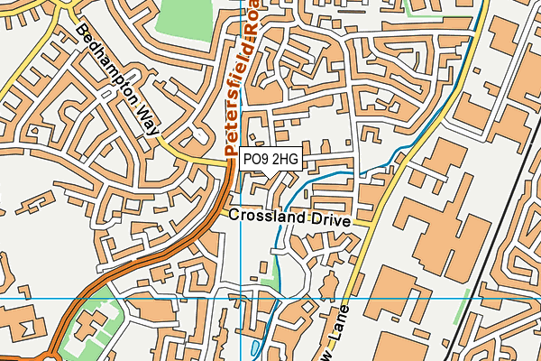 PO9 2HG map - OS VectorMap District (Ordnance Survey) PO9 2HG map - OS VectorMap District (Ordnance Survey)