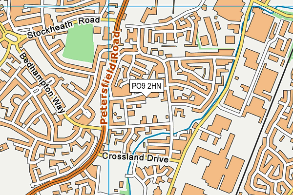 PO9 2HN map - OS VectorMap District (Ordnance Survey) PO9 2HN map - OS VectorMap District (Ordnance Survey)