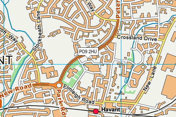 PO9 2HU map - OS VectorMap District (Ordnance Survey) PO9 2HU map - OS VectorMap District (Ordnance Survey)