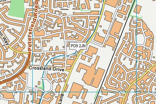 PO9 2JN map - OS VectorMap District (Ordnance Survey) PO9 2JN map - OS VectorMap District (Ordnance Survey)