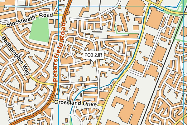 PO9 2JR map - OS VectorMap District (Ordnance Survey) PO9 2JR map - OS VectorMap District (Ordnance Survey)