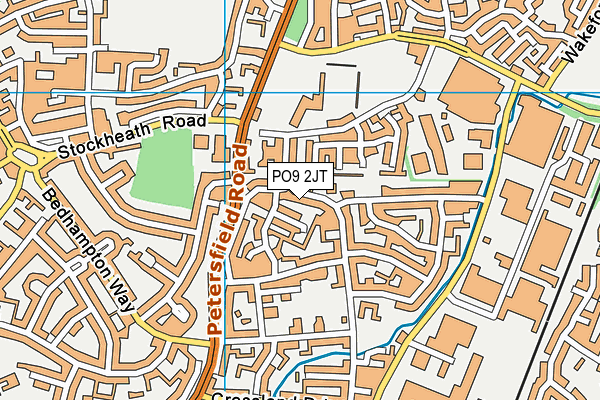 PO9 2JT map - OS VectorMap District (Ordnance Survey) PO9 2JT map - OS VectorMap District (Ordnance Survey)