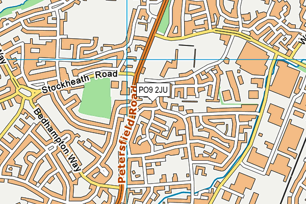 PO9 2JU map - OS VectorMap District (Ordnance Survey) PO9 2JU map - OS VectorMap District (Ordnance Survey)