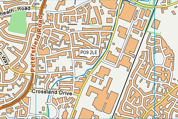 PO9 2LE map - OS VectorMap District (Ordnance Survey) PO9 2LE map - OS VectorMap District (Ordnance Survey)