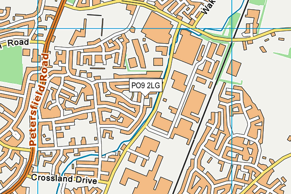 PO9 2LG map - OS VectorMap District (Ordnance Survey) PO9 2LG map - OS VectorMap District (Ordnance Survey)