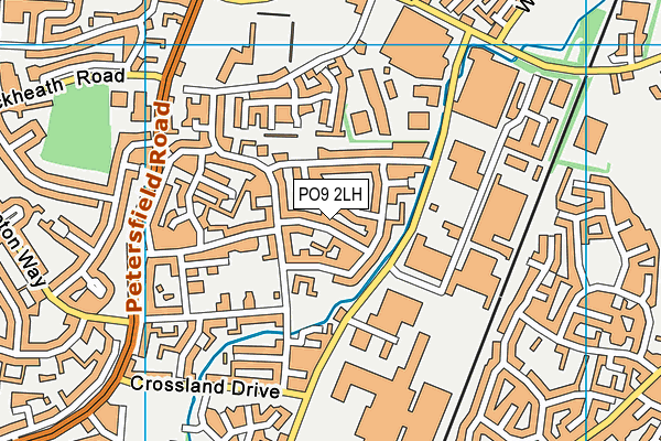 PO9 2LH map - OS VectorMap District (Ordnance Survey) PO9 2LH map - OS VectorMap District (Ordnance Survey)