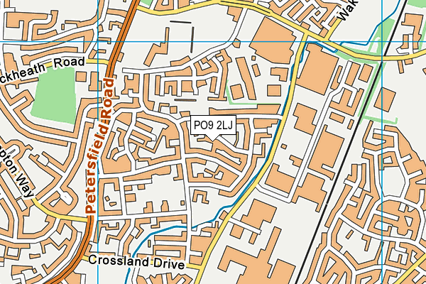 PO9 2LJ map - OS VectorMap District (Ordnance Survey) PO9 2LJ map - OS VectorMap District (Ordnance Survey)