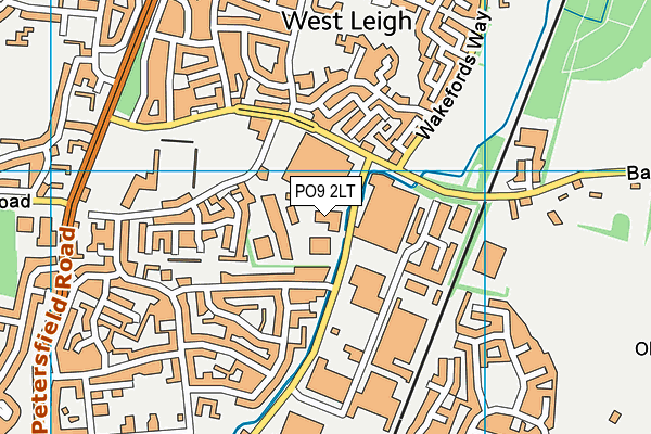 PO9 2LT map - OS VectorMap District (Ordnance Survey) PO9 2LT map - OS VectorMap District (Ordnance Survey)