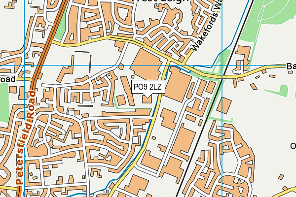 PO9 2LZ map - OS VectorMap District (Ordnance Survey) PO9 2LZ map - OS VectorMap District (Ordnance Survey)