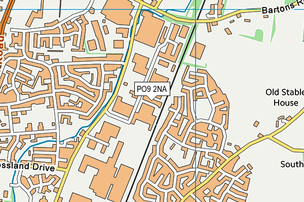 PO9 2NA map - OS VectorMap District (Ordnance Survey) PO9 2NA map - OS VectorMap District (Ordnance Survey)