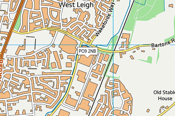 PO9 2NB map - OS VectorMap District (Ordnance Survey) PO9 2NB map - OS VectorMap District (Ordnance Survey)