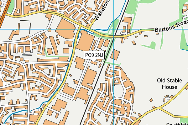 PO9 2NJ map - OS VectorMap District (Ordnance Survey) PO9 2NJ map - OS VectorMap District (Ordnance Survey)