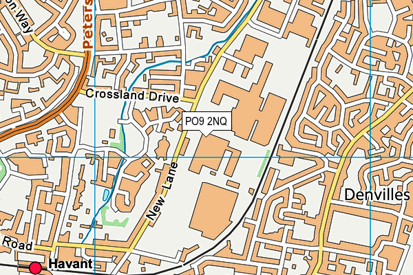 PO9 2NQ map - OS VectorMap District (Ordnance Survey) PO9 2NQ map - OS VectorMap District (Ordnance Survey)