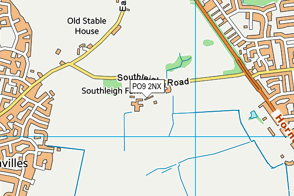 PO9 2NX map - OS VectorMap District (Ordnance Survey) PO9 2NX map - OS VectorMap District (Ordnance Survey)