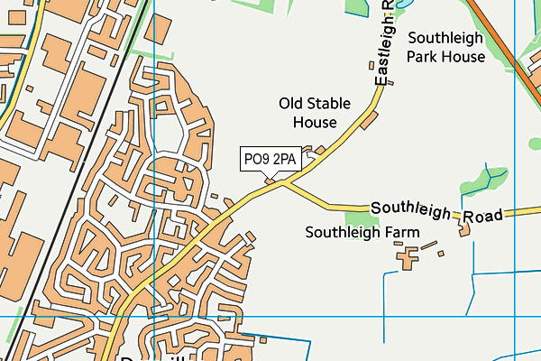 PO9 2PA map - OS VectorMap District (Ordnance Survey) PO9 2PA map - OS VectorMap District (Ordnance Survey)