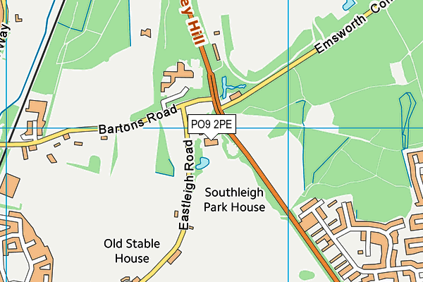 PO9 2PE map - OS VectorMap District (Ordnance Survey) PO9 2PE map - OS VectorMap District (Ordnance Survey)