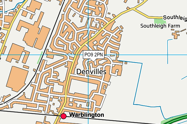 PO9 2PN map - OS VectorMap District (Ordnance Survey) PO9 2PN map - OS VectorMap District (Ordnance Survey)