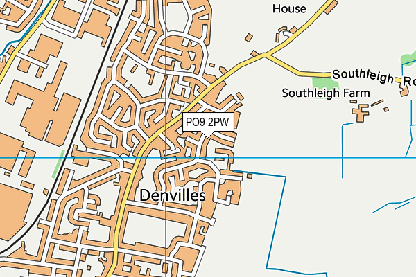 PO9 2PW map - OS VectorMap District (Ordnance Survey) PO9 2PW map - OS VectorMap District (Ordnance Survey)