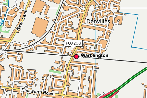PO9 2QG map - OS VectorMap District (Ordnance Survey) PO9 2QG map - OS VectorMap District (Ordnance Survey)