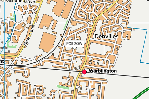 PO9 2QW map - OS VectorMap District (Ordnance Survey) PO9 2QW map - OS VectorMap District (Ordnance Survey)