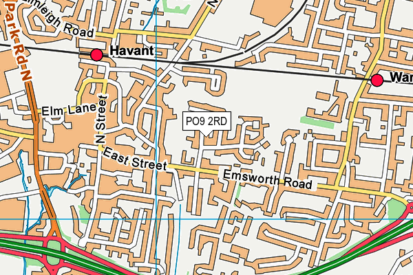 PO9 2RD map - OS VectorMap District (Ordnance Survey)