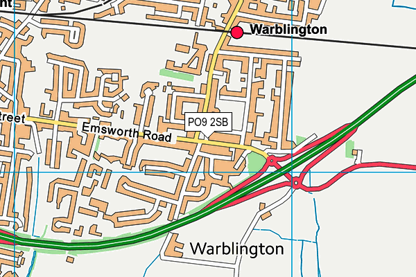 PO9 2SB map - OS VectorMap District (Ordnance Survey) PO9 2SB map - OS VectorMap District (Ordnance Survey)