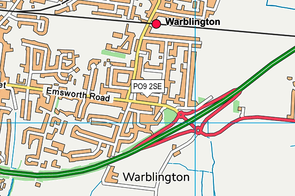 PO9 2SE map - OS VectorMap District (Ordnance Survey) PO9 2SE map - OS VectorMap District (Ordnance Survey)