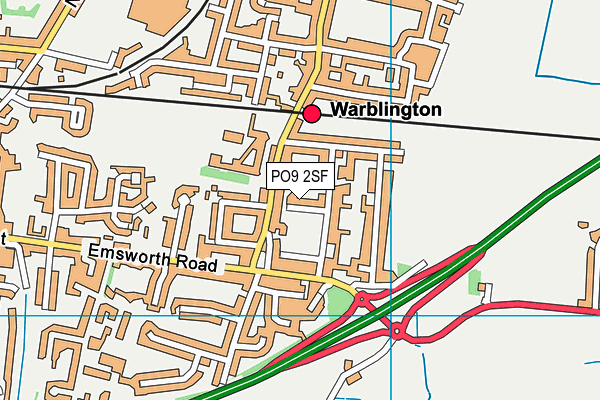 PO9 2SF map - OS VectorMap District (Ordnance Survey) PO9 2SF map - OS VectorMap District (Ordnance Survey)