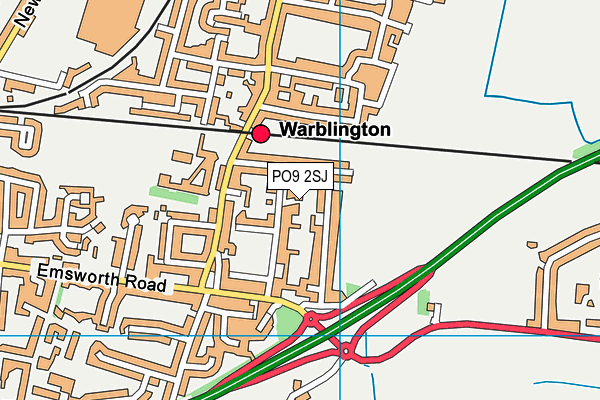 PO9 2SJ map - OS VectorMap District (Ordnance Survey) PO9 2SJ map - OS VectorMap District (Ordnance Survey)