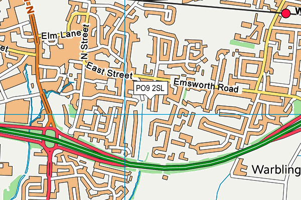 PO9 2SL map - OS VectorMap District (Ordnance Survey)