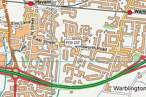 PO9 2ST map - OS VectorMap District (Ordnance Survey) PO9 2ST map - OS VectorMap District (Ordnance Survey)