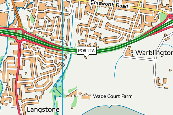 PO9 2TA map - OS VectorMap District (Ordnance Survey) PO9 2TA map - OS VectorMap District (Ordnance Survey)