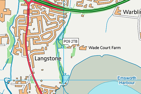PO9 2TB map - OS VectorMap District (Ordnance Survey) PO9 2TB map - OS VectorMap District (Ordnance Survey)
