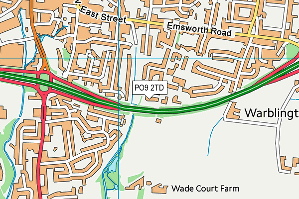 PO9 2TD map - OS VectorMap District (Ordnance Survey) PO9 2TD map - OS VectorMap District (Ordnance Survey)