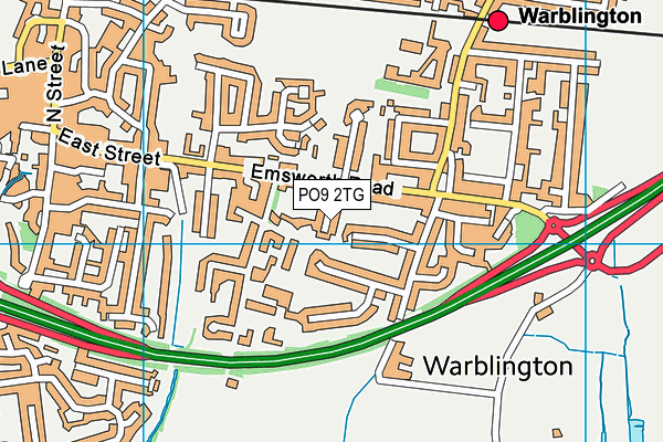 PO9 2TG map - OS VectorMap District (Ordnance Survey) PO9 2TG map - OS VectorMap District (Ordnance Survey)