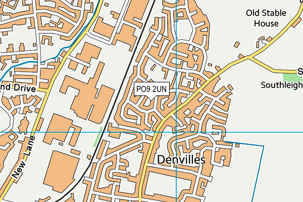 PO9 2UN map - OS VectorMap District (Ordnance Survey) PO9 2UN map - OS VectorMap District (Ordnance Survey)