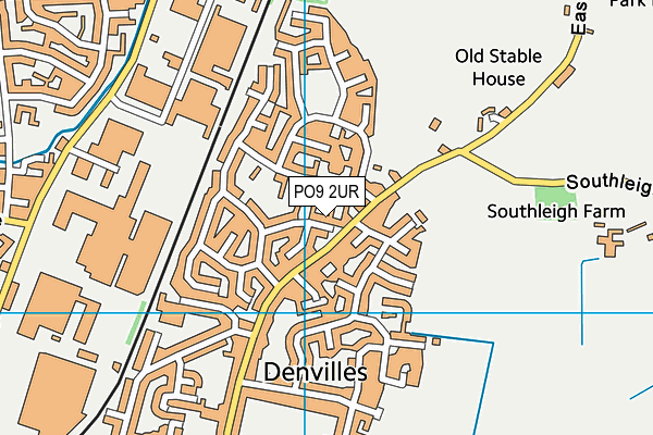 PO9 2UR map - OS VectorMap District (Ordnance Survey) PO9 2UR map - OS VectorMap District (Ordnance Survey)