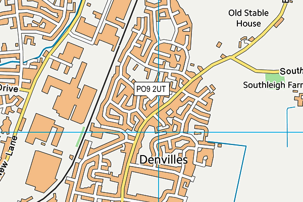 PO9 2UT map - OS VectorMap District (Ordnance Survey) PO9 2UT map - OS VectorMap District (Ordnance Survey)