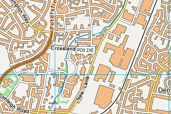 PO9 2XE map - OS VectorMap District (Ordnance Survey) PO9 2XE map - OS VectorMap District (Ordnance Survey)